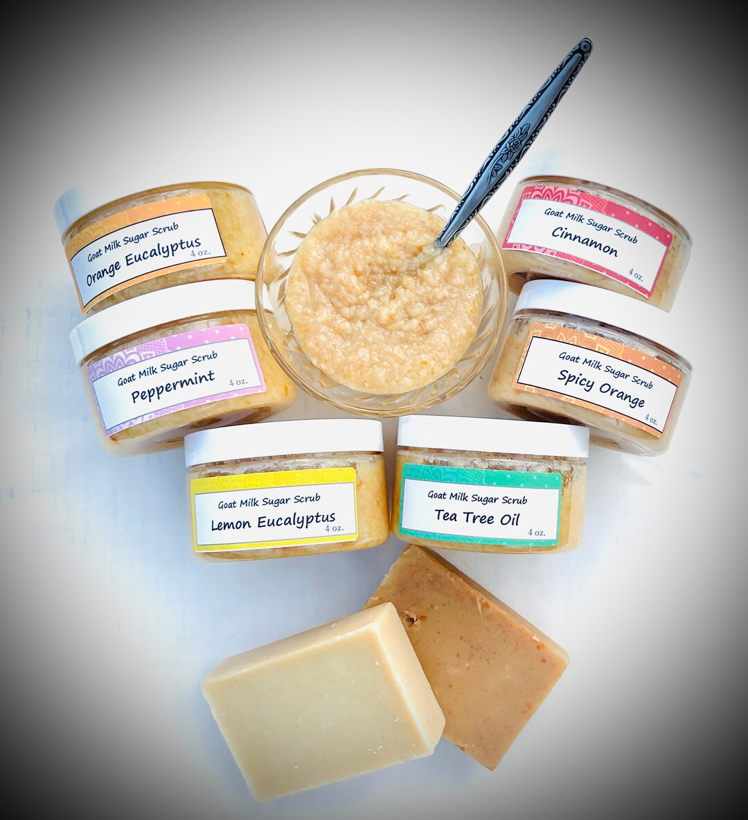 Essential Oil Hand & Body Sugar Scrubs | Goat Milk Soap | Exfoliating ...