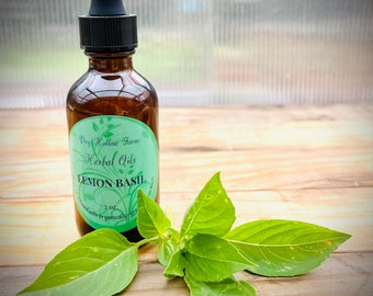 Lemon Basil Oil | organic herb-infused | moisturizing | body oil | face oil |