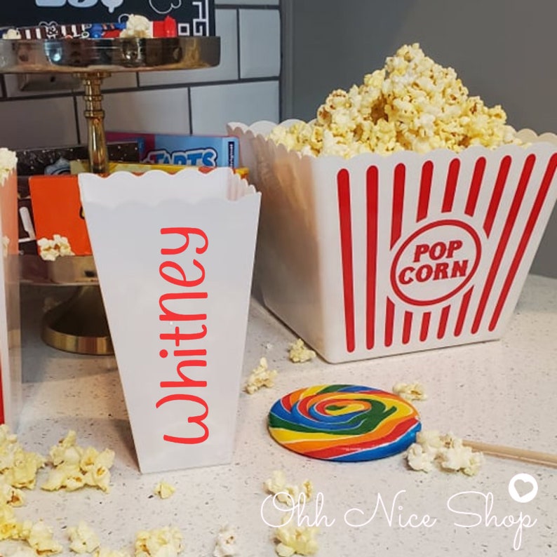 Personalized Individual Popcorn Bucket Custom Family Gift Tubs Etsy
