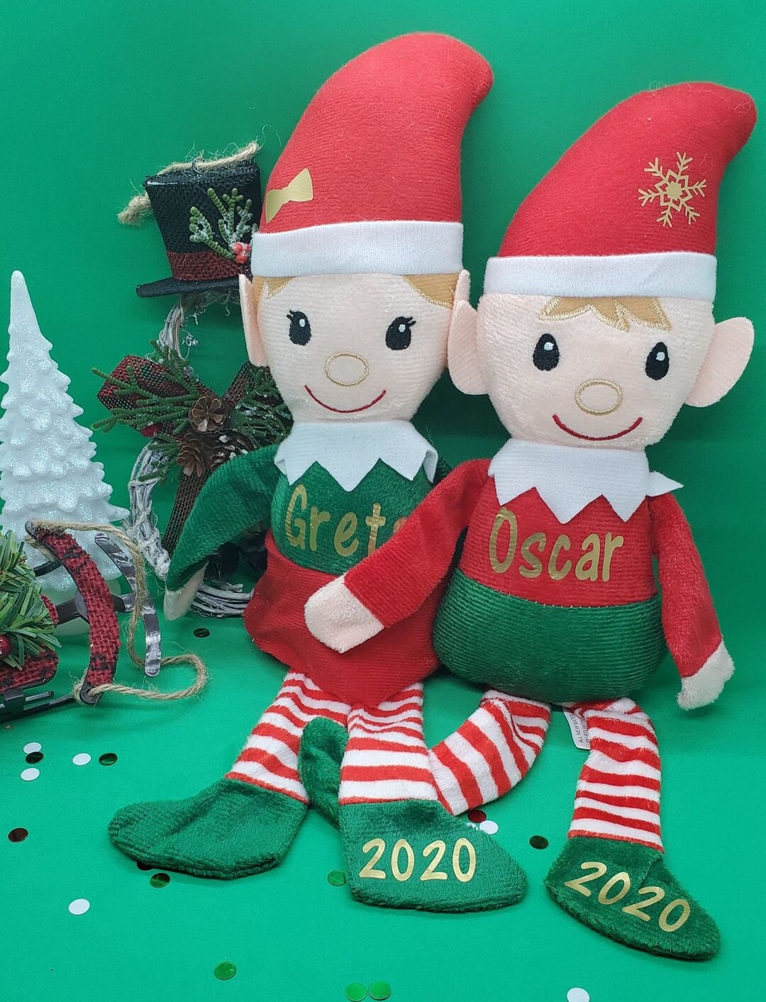 Personalized Christmas Elves Boy Elf Girl Elf Holiday Elves Etsy