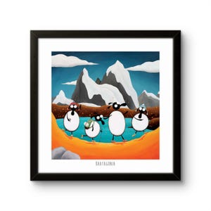 &quot;&quot;Torres Del Painte&quot;&quot;.&quot; Patagonien Schaf print.Sheep Pun Geschenk. Witziger Kunstdruck. Trekking Wandern Druck. Wolle-Geschenke. Garngeschenk.
