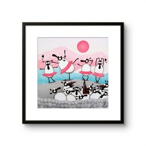 Baallerinas | Limited Edition Print | Original Whimsical Quirky Funny Humour Painting | Mervyn Tay Art