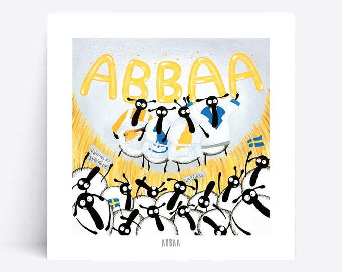 Abbaa - Quirky Square Print
