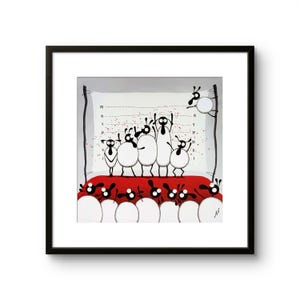 The Un-Ewe-Sual Suspects | Limited Edition Print | Original Whimsical Quirky Funny Humour Painting | Mervyn Tay Art