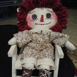 9.5 in. Raggedy Ann doll, Rag doll, little girl&#39;s doll, Doll