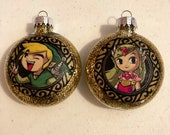 Zelda Glass Ornaments Set of 2