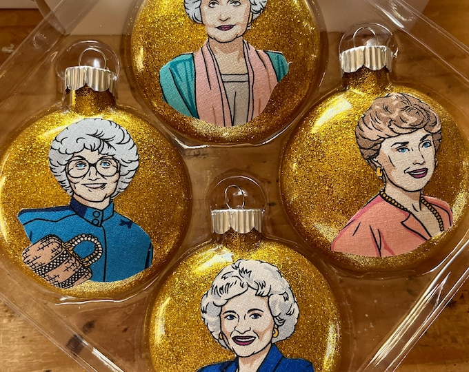 Golden Girls Inspired Glass Ornaments Set of 4 Etsy