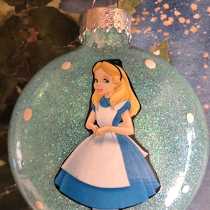 Alice in Wonderland Inspired Clear Ornaments Single ornament