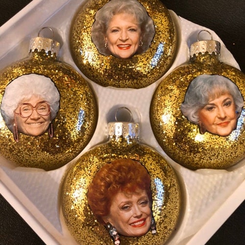 Golden Girls Inspired Glass Ornaments Set of 4