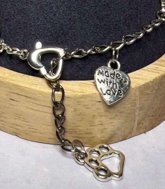 Flower Stackable, Adjustable Silver Bracelet, Aqu… - image 7