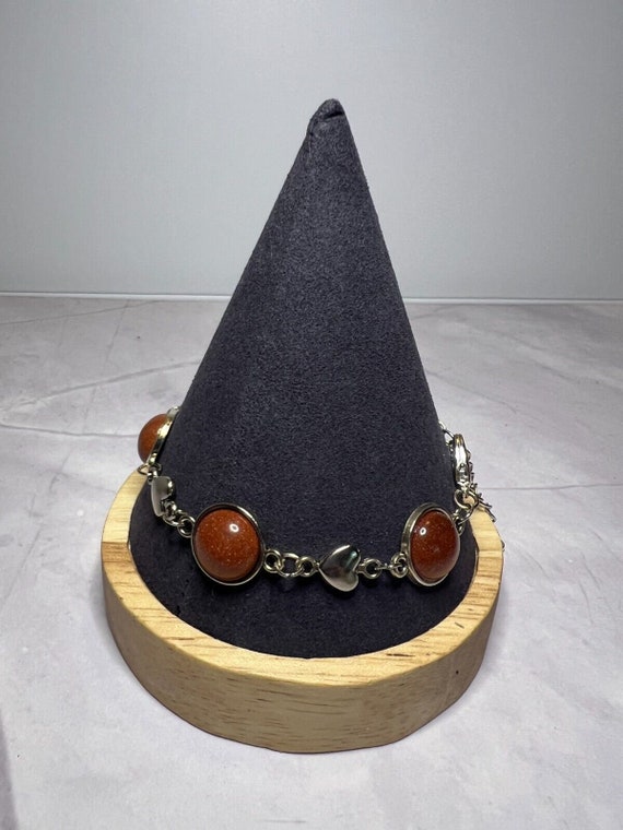 Boho Stackable, Adjustable Silver Bracelet, Brown… - image 5