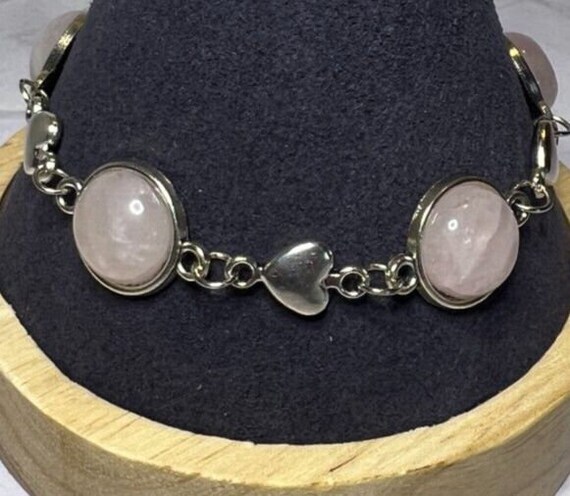 Boho Stackable, Adjustable Silver Bracelet, Rose … - image 2