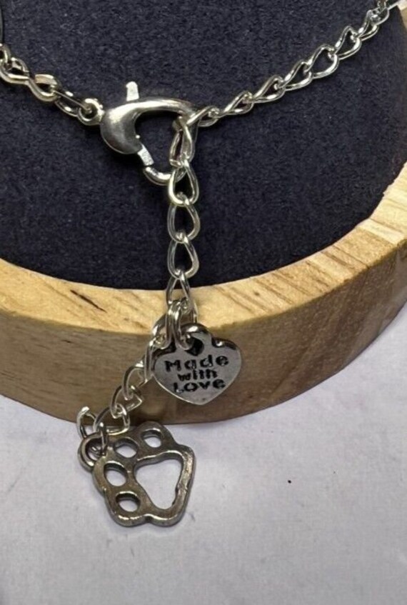 Boho Stackable, Adjustable Silver Bracelet, Orang… - image 4