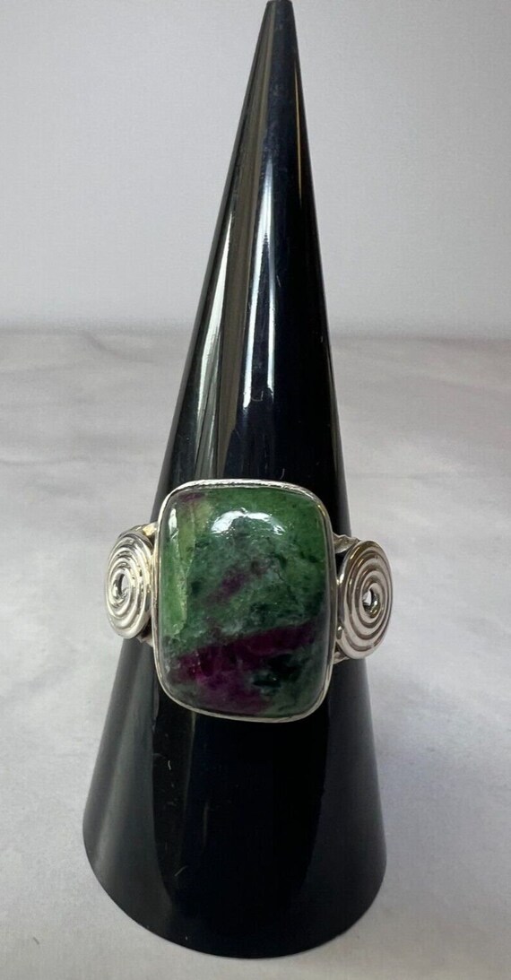 Gorgeous Statement Ruby in Zoisite & Sterling Sil… - image 1