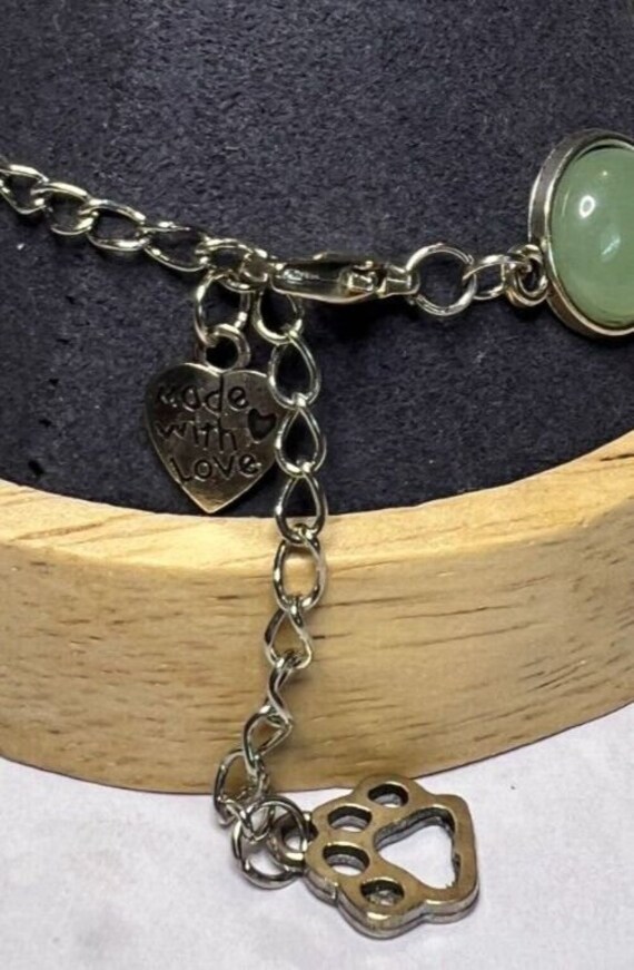 Boho Stackable, Adjustable Silver Bracelet, Green… - image 5