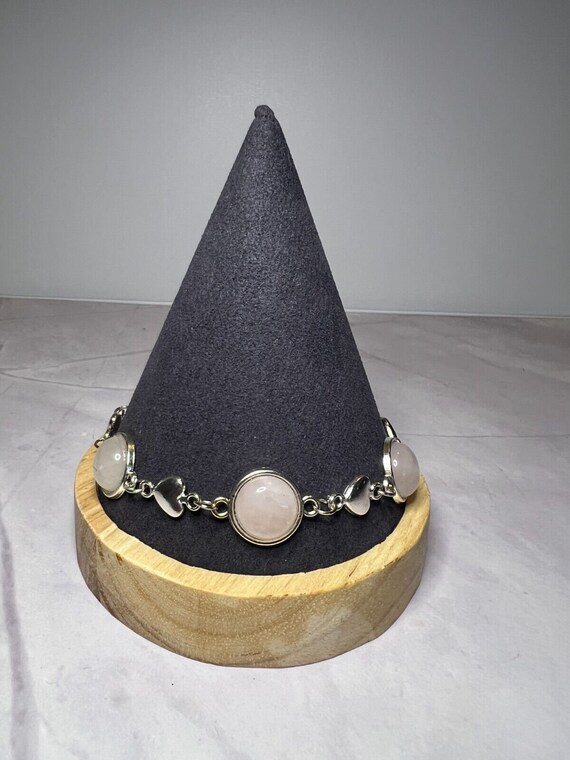 Boho Stackable, Adjustable Silver Bracelet, White… - image 2