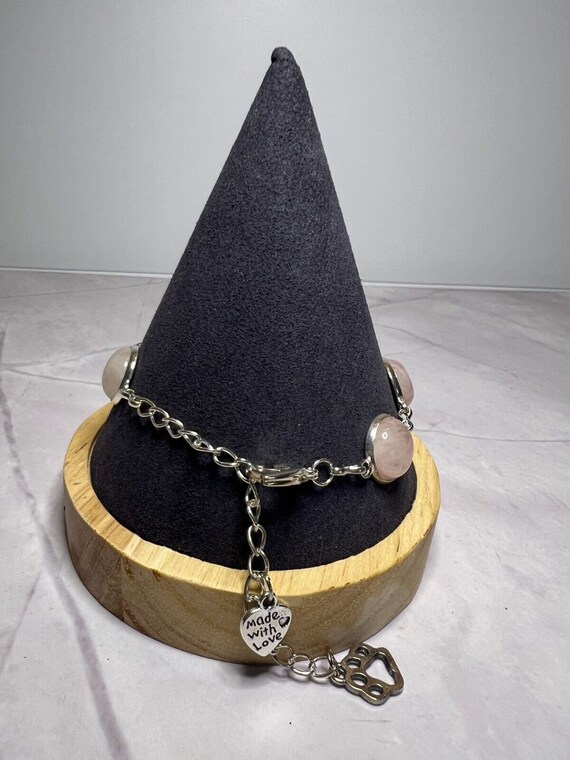 Boho Stackable, Adjustable Silver Bracelet, Rose … - image 3