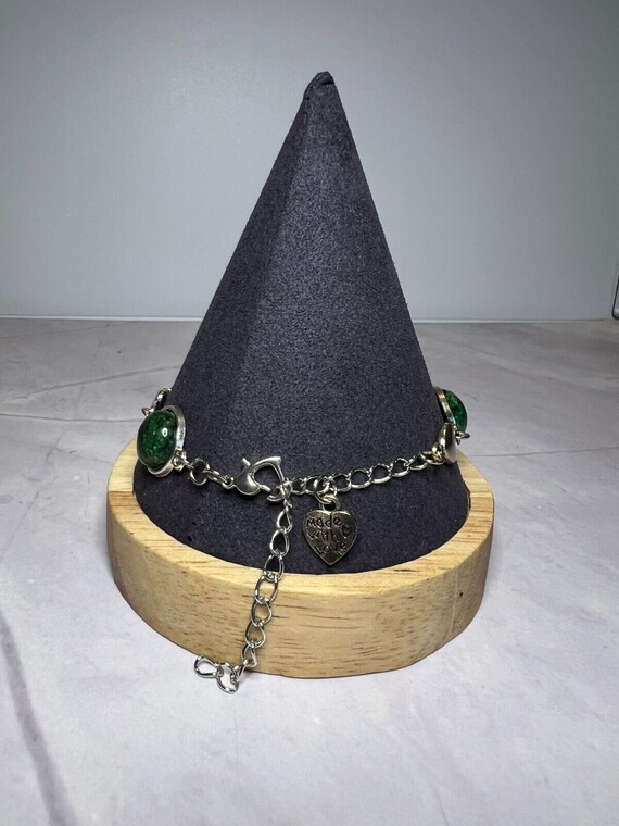 Boho Stackable, Adjustable Silver Bracelet, Ruby … - image 4