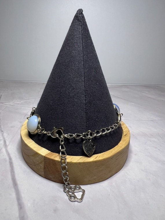 Boho Stackable, Adjustable Silver Bracelet, Opali… - image 4