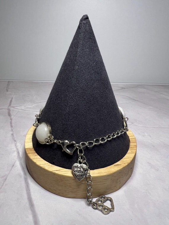 Boho Stackable, Adjustable Silver Bracelet, White… - image 4