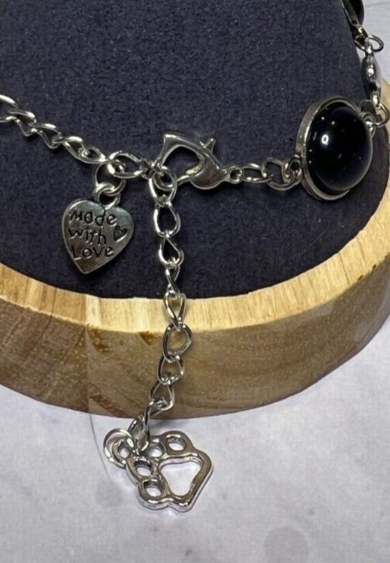 Boho Stackable, Adjustable Silver Bracelet, Blue … - image 3