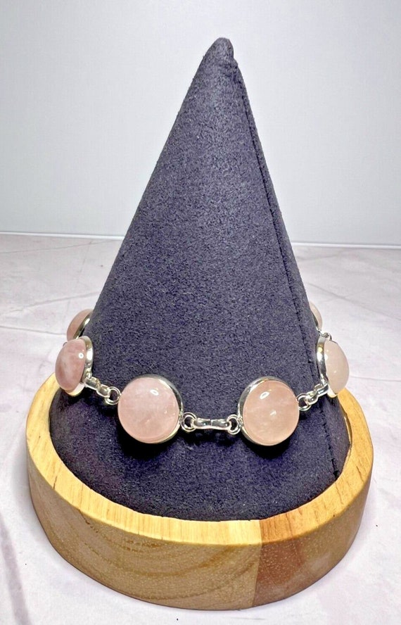 Boho Stackable, Adjustable Silver Bracelet, Rose … - image 1