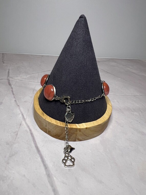 Boho Stackable, Adjustable Silver Bracelet, Cherr… - image 3