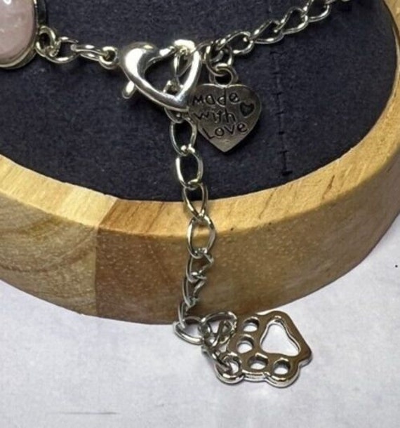 Boho Stackable, Adjustable Silver Bracelet, Rose … - image 4