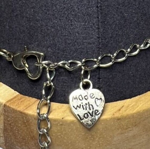 Boho Stackable, Adjustable Silver Bracelet, Black… - image 5