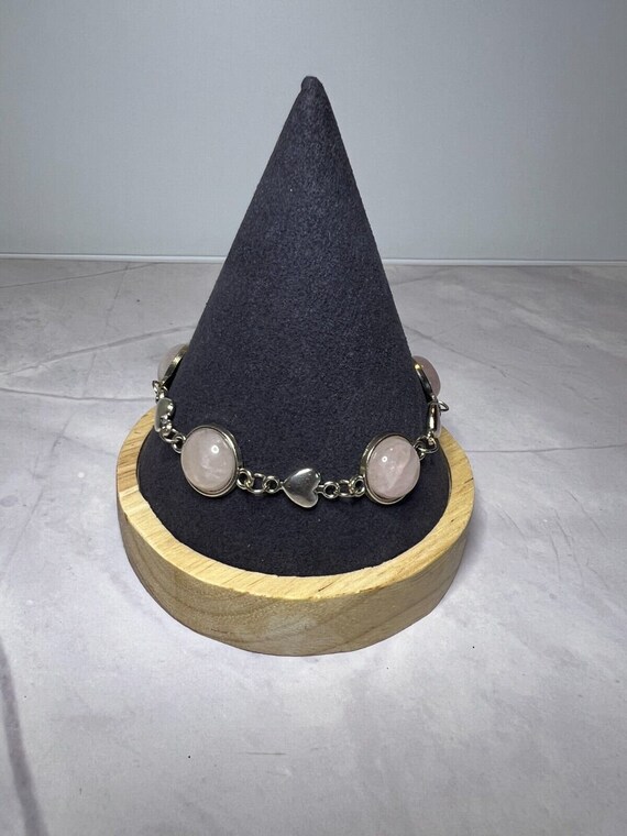 Boho Stackable, Adjustable Silver Bracelet, Rose … - image 5