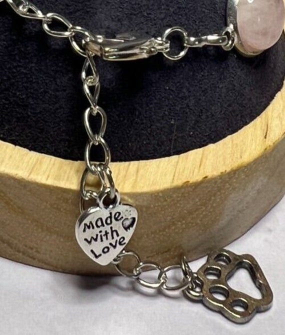 Boho Stackable, Adjustable Silver Bracelet, Rose … - image 4