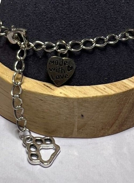 Boho Stackable, Adjustable Silver Bracelet, Tan A… - image 5