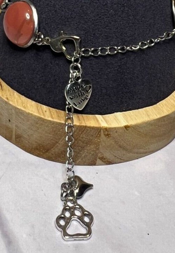 Boho Stackable, Adjustable Silver Bracelet, Cherr… - image 4