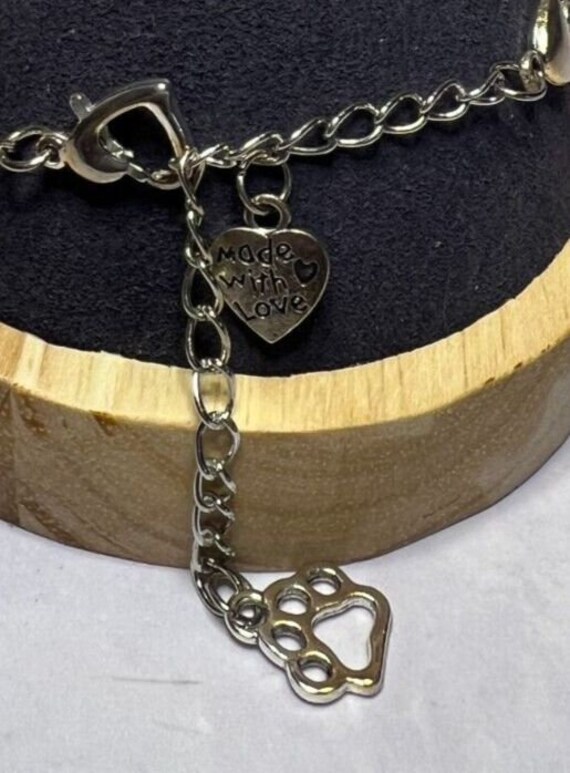 Boho Stackable, Adjustable Silver Bracelet, Brown… - image 4