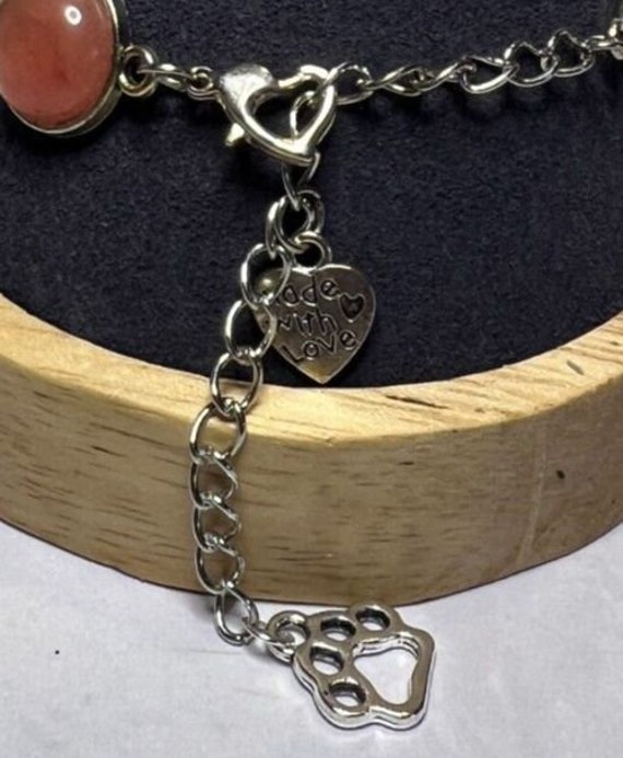 Boho Stackable, Adjustable Silver Bracelet, Cherr… - image 4