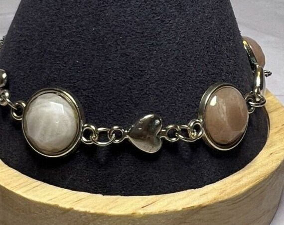 Boho Stackable, Adjustable Silver Bracelet, Tan A… - image 2