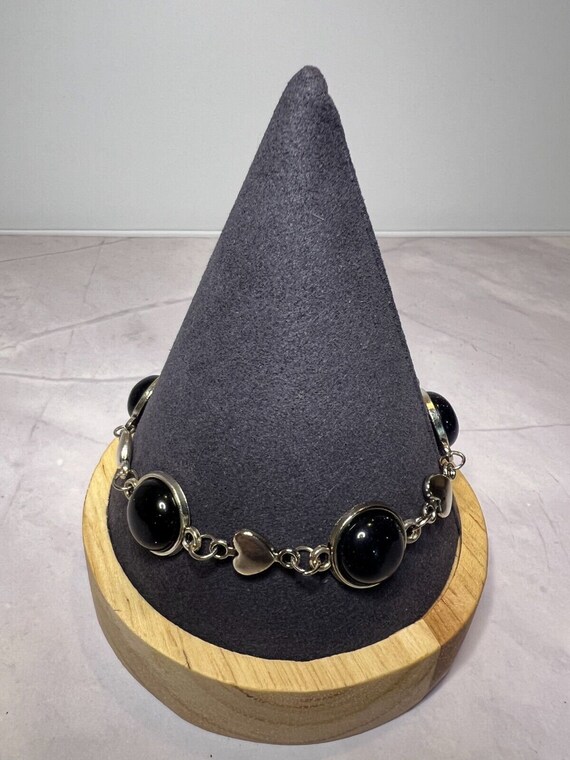 Boho Stackable, Adjustable Silver Bracelet, Blue … - image 5