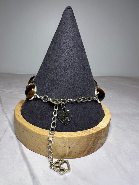 Boho Stackable, Adjustable Silver Bracelet, Tiger… - image 4