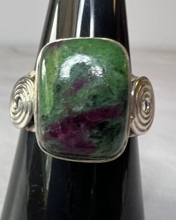 Gorgeous Statement Ruby in Zoisite & Sterling Sil… - image 3