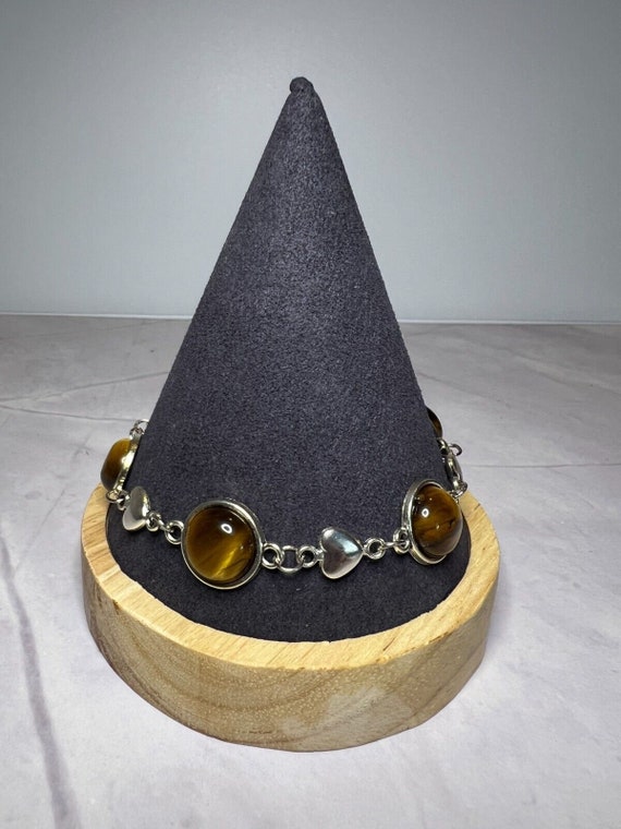 Boho Stackable, Adjustable Silver Bracelet, Tiger… - image 6