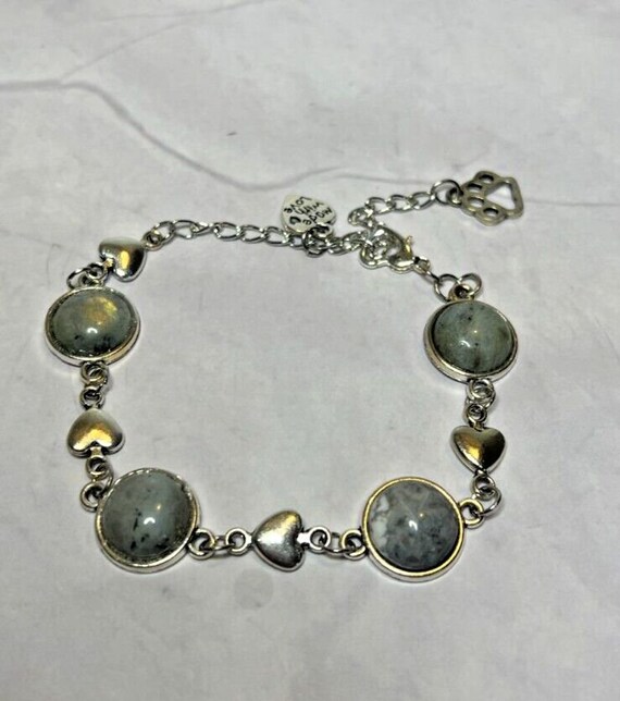 Boho Stackable, Adjustable Silver Bracelet, Labra… - image 1