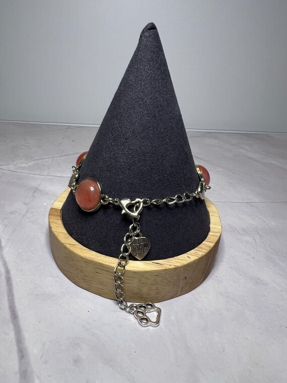 Boho Stackable, Adjustable Silver Bracelet, Cherr… - image 3