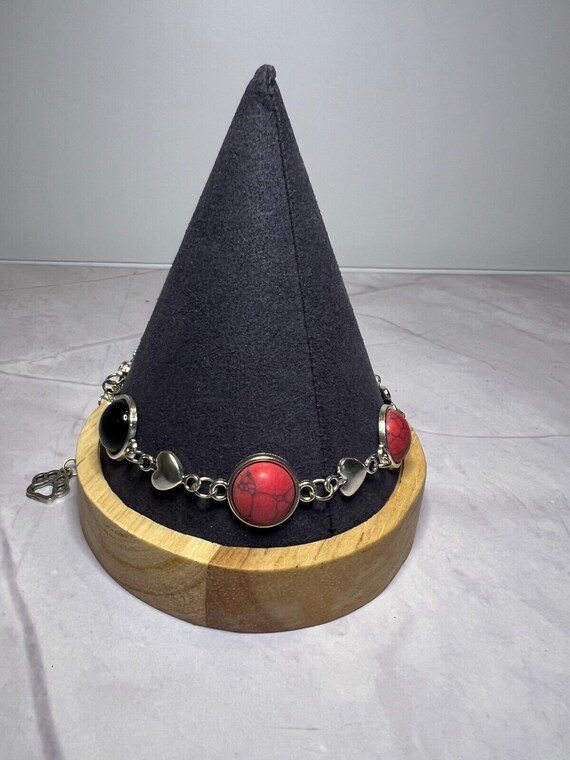 Boho Stackable, Adjustable Silver Bracelet, Onyx … - image 6