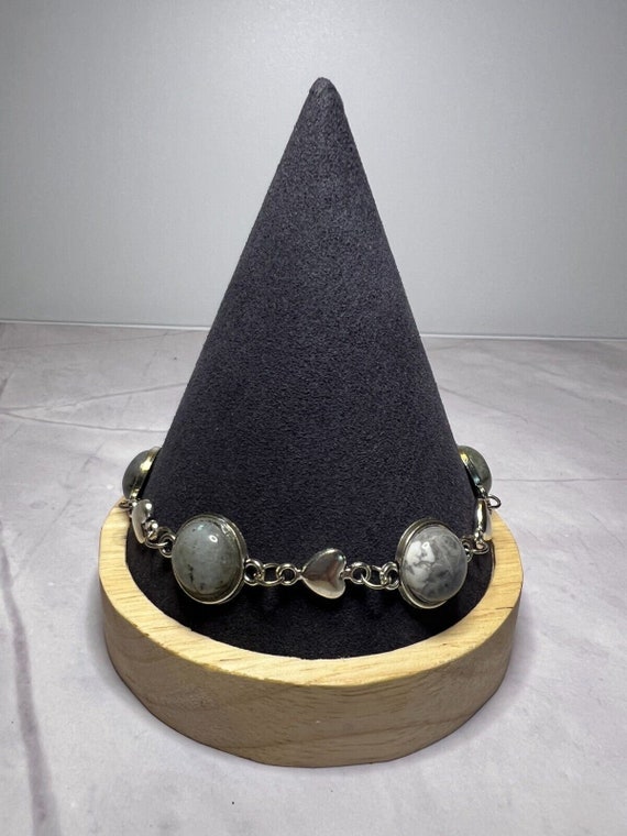 Boho Stackable, Adjustable Silver Bracelet, Labra… - image 6