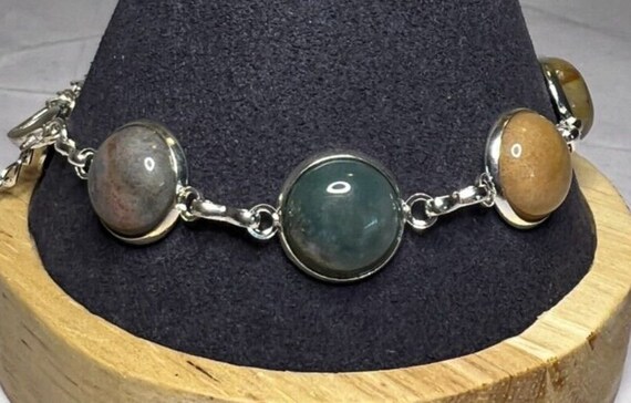 Boho Stackable, Adjustable Silver Bracelet, Multi… - image 4