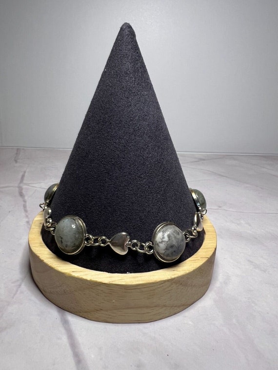 Boho Stackable, Adjustable Silver Bracelet, Labra… - image 3