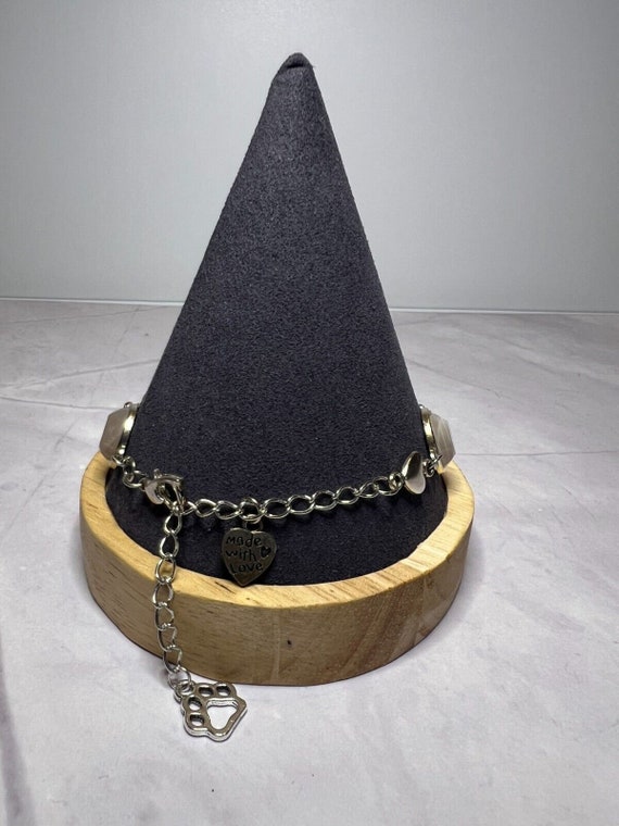 Boho Stackable, Adjustable Silver Bracelet, Tan A… - image 4