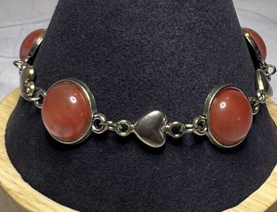 Boho Stackable, Adjustable Silver Bracelet, Cherr… - image 2