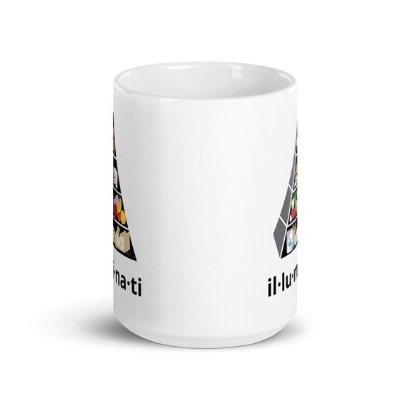 Illuminati Food Pyramid Breakfast Mug