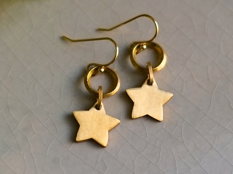 Gold Star Earrings image 3